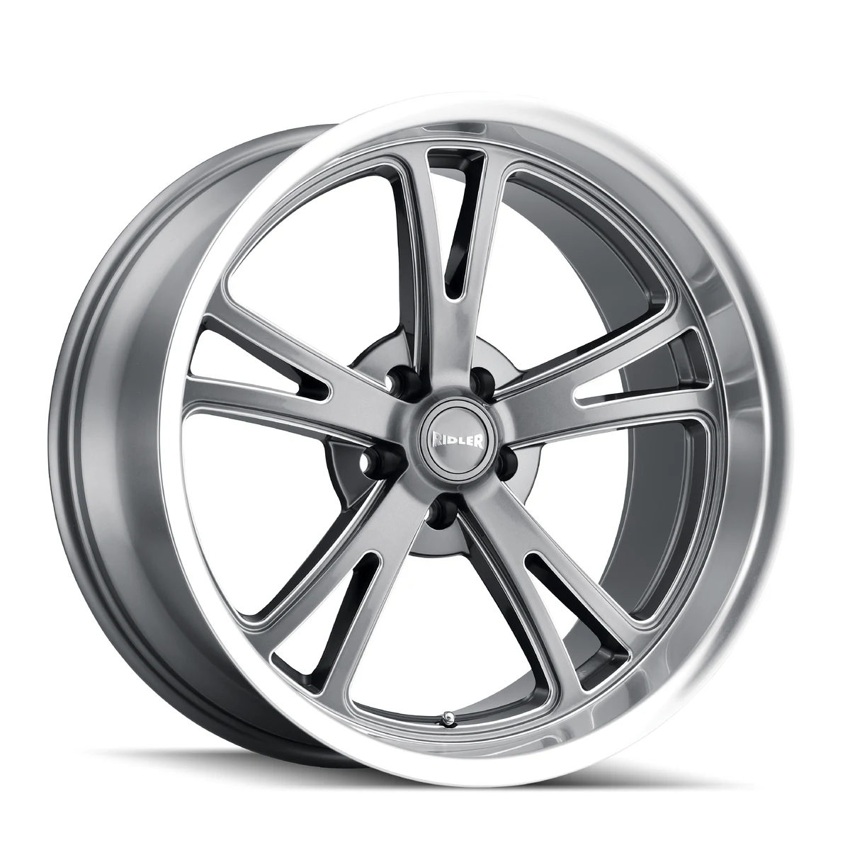 Ridler 606 Gloss Grey Machined Wheel Ridler 606 Gloss Grey Machined Wheel