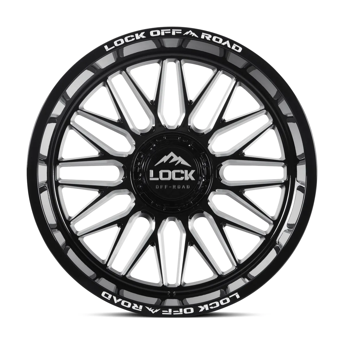 Lock Off-Road Apex Lock Extreme Gloss Black Milling Wheel