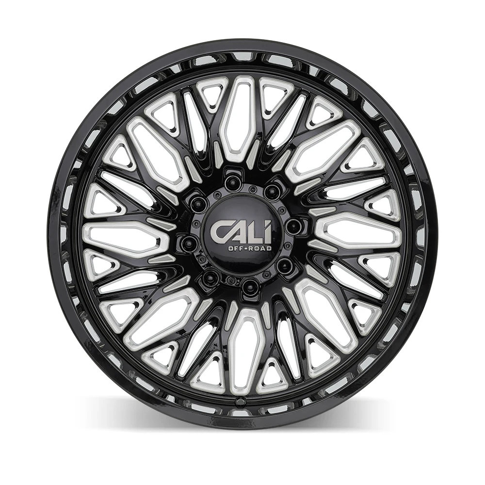 Crusher Gloss Black/Milled Spokes Rims for Dodge Ram 2500, Dodge Ram 3500, Chevy Silverado 2500 Classic