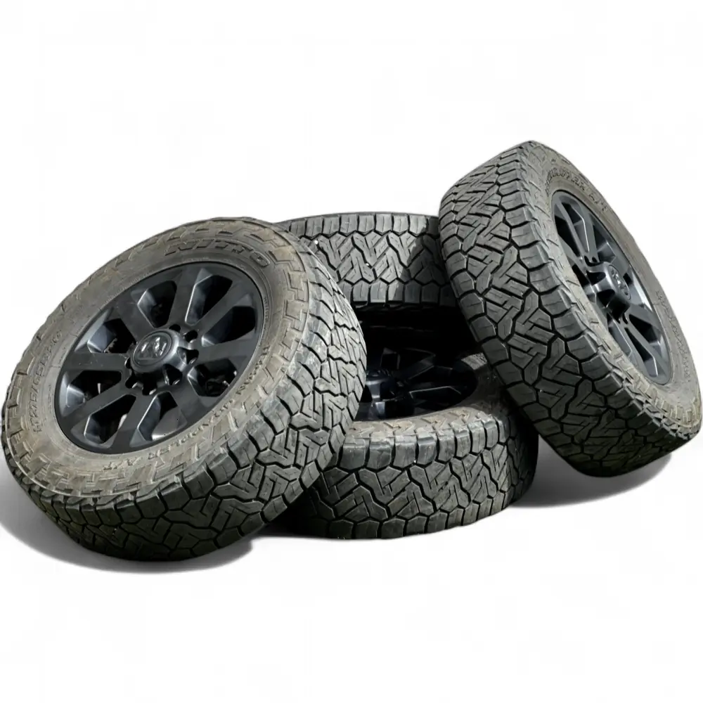 Dodge-Ram + Nitto Dodge-Ram 8 Spoke Powder Coat Black 20x8.0 Wheels 8x165.1 Rims with Nitto Recon Grappler A/T 275/65R20 Tires Wheel & Tire Package - View 5