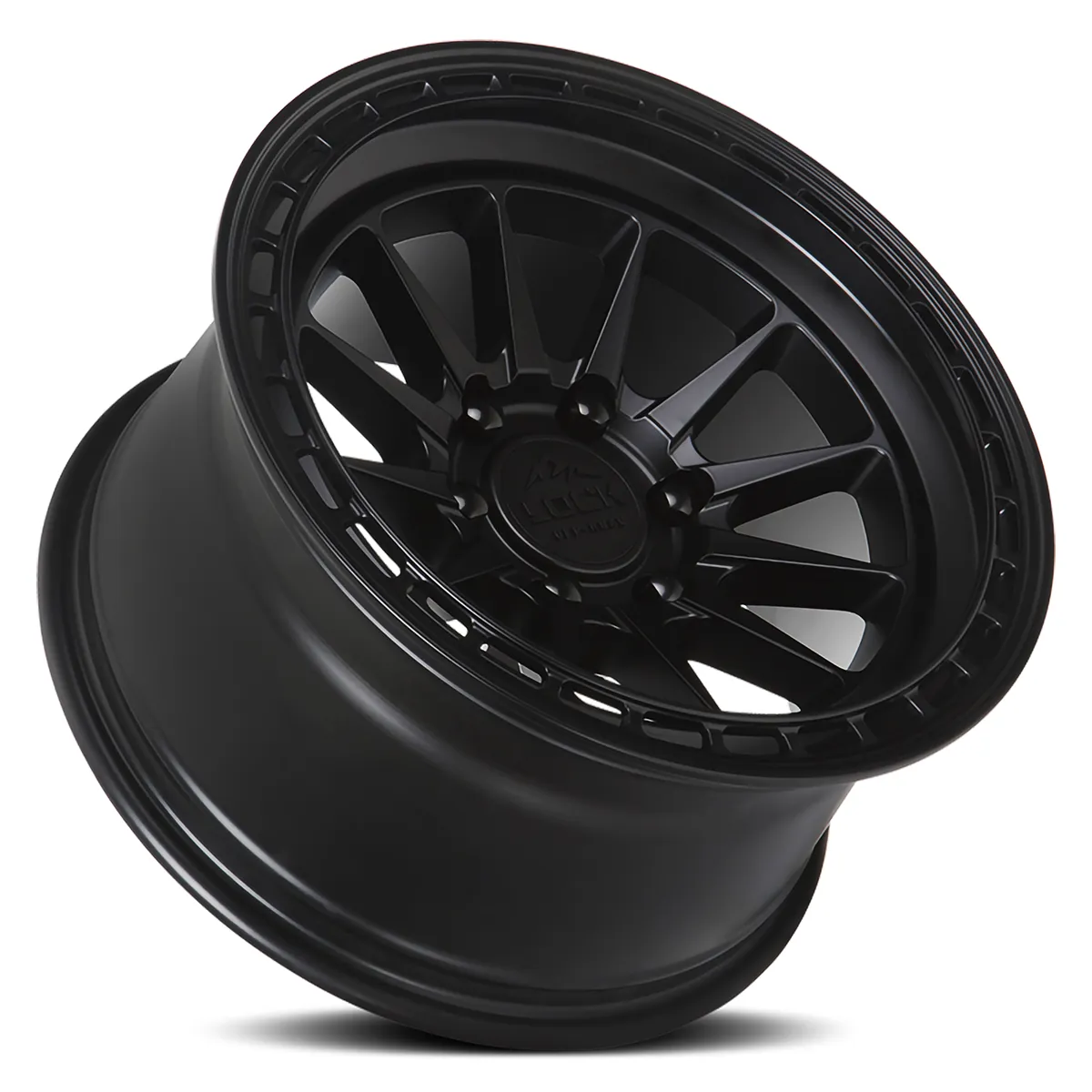 17 Inch Matte Black With Matte Black Ring 5 Lug Rims BAJA-7854MB