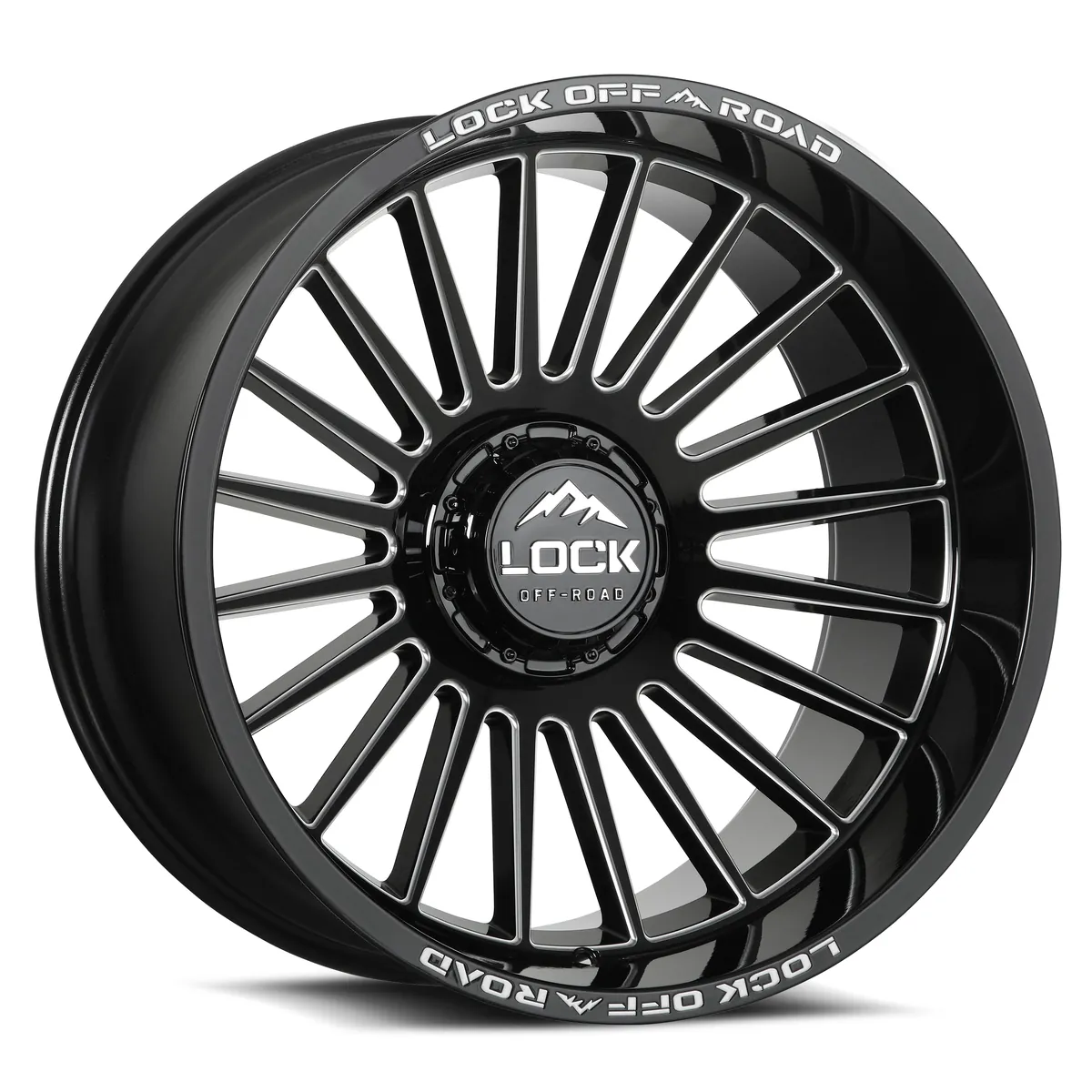 Invasion Lock Extreme Gloss Black Milling Rims 20x10 5X127/5X139.7 ET-18