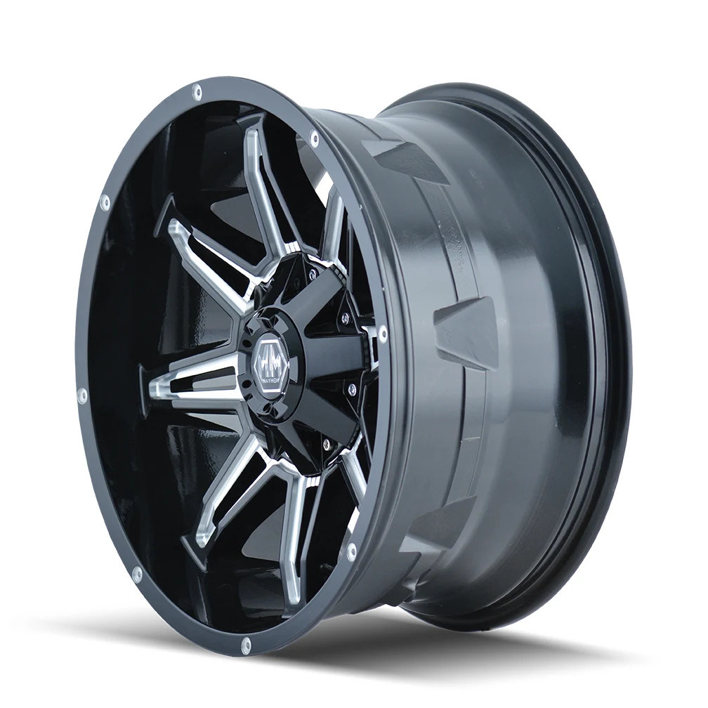Rampage Gloss Black Milled Rims for Jeep Wrangler, Jeep Grand Cherokee, Jeep Gladiator