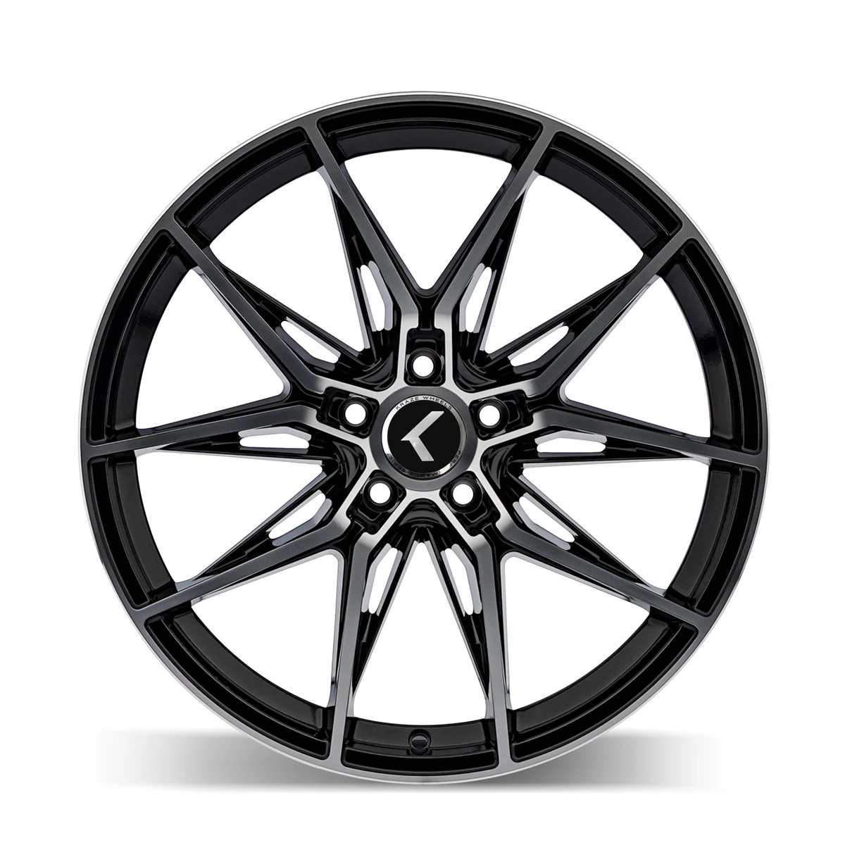 19 Inch Gloss Black Machined 5X112 Rims KR196-9845BM40