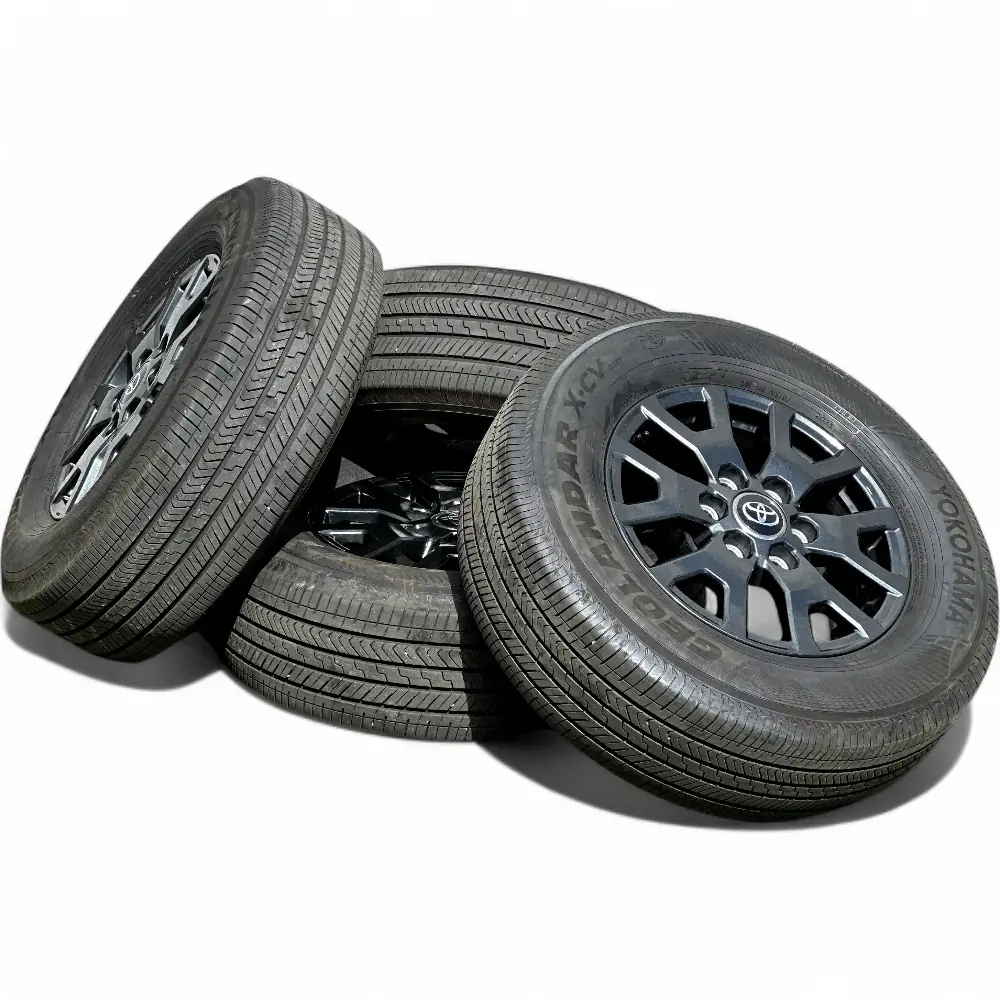Toyota + Yokohama Toyota 6 Split Spoke Powder Coat Charcoal 17x7.0 Wheels 6x139.7 Rims with Yokohama Geolandar X-CV G057 245/70R17 Tires Wheel & Tire Package - View 4