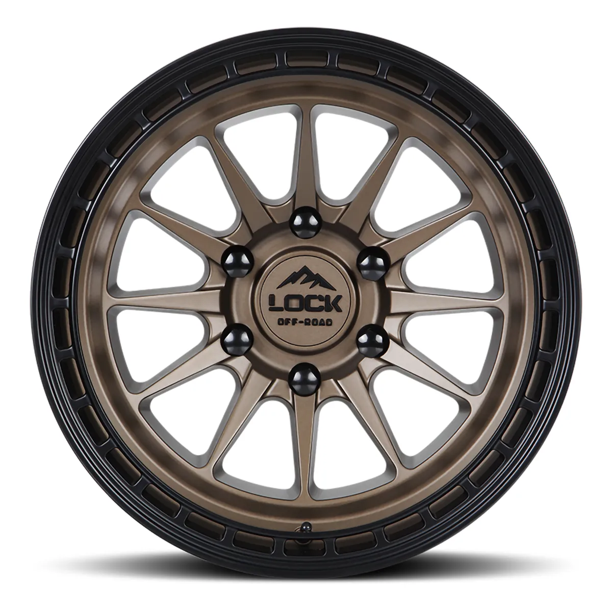 Lock Off-Road Baja Matte Desert Bronze With Matte Black Ring Wheel