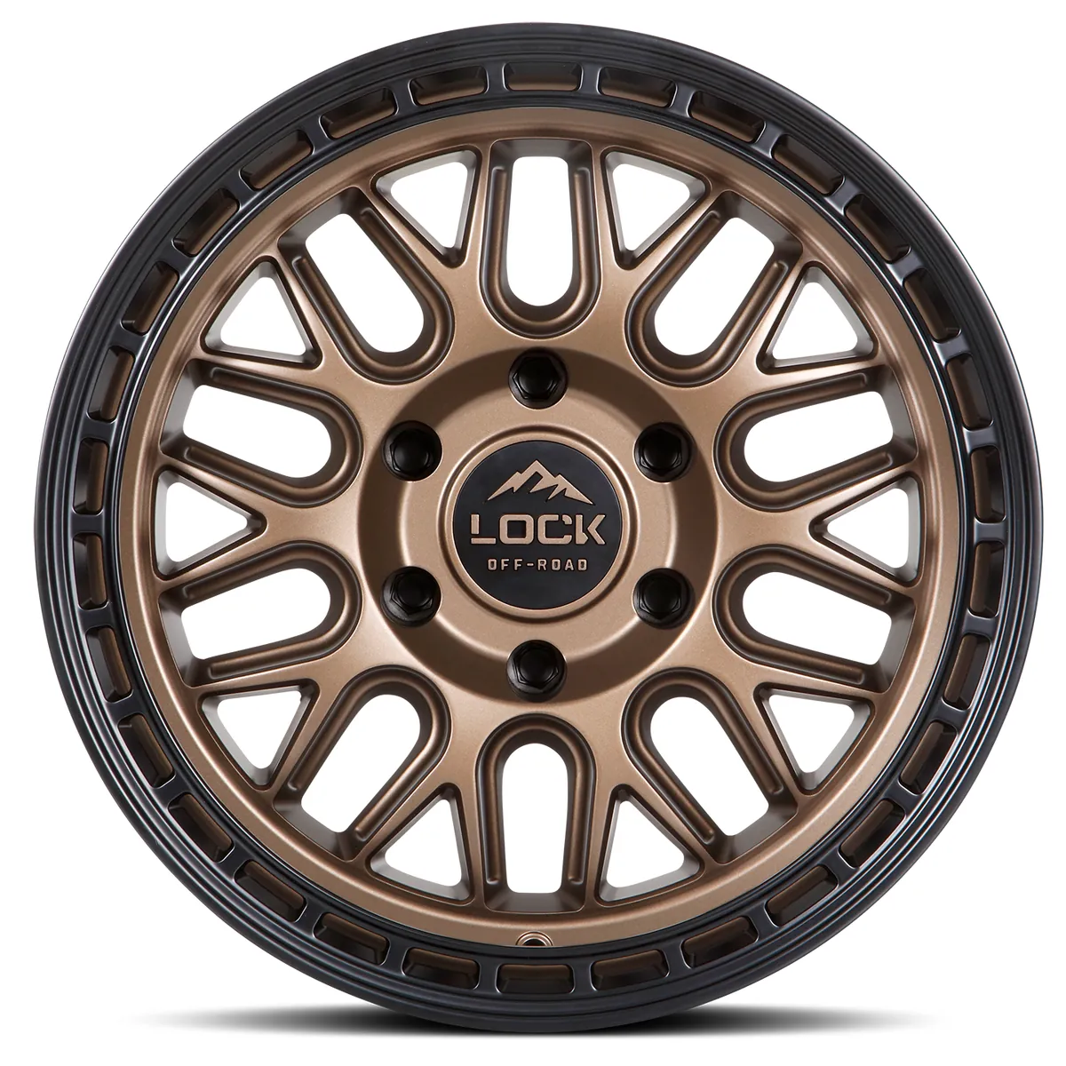 Lock Off-Road Onyx Matte Bronze With Matte Black Ring Wheel