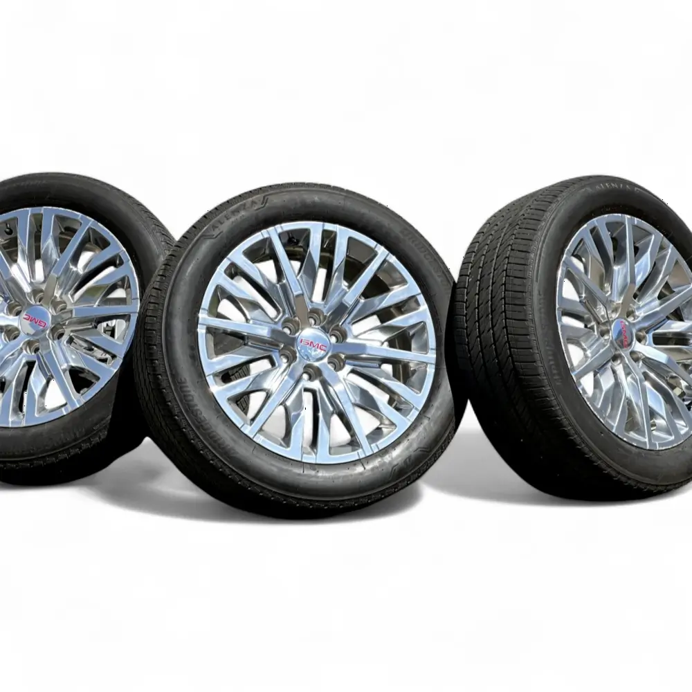 GMC + Bridgestone 22" GMC Sierra Wheels 18 Spoke 6x139.7 Rims with Bridgestone Alenza A/S 02 275/50R22 Tires Wheel & Tire Package - View 6