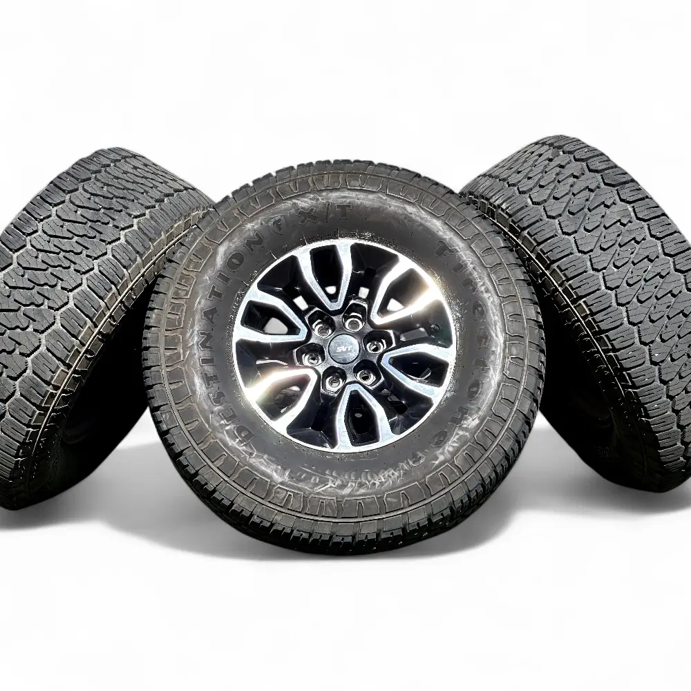 Ford + Firestone Ford 12 Spoke Black Machined 17x8.5 Wheels 6x135 Rims with Firestone Destination X/T 315/70R17 Tires Wheel & Tire Package - View 6