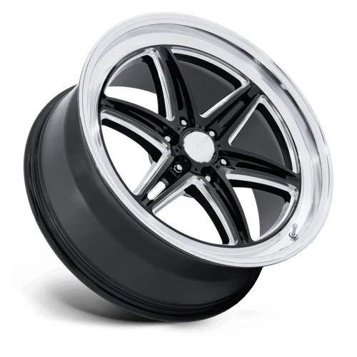 AR953 GROOVE 6 DRAG GLOSS BLACK MILLED W/ DC LIP Rims for Toyota Tacoma, Toyota 4Runner, Chevy Silverado