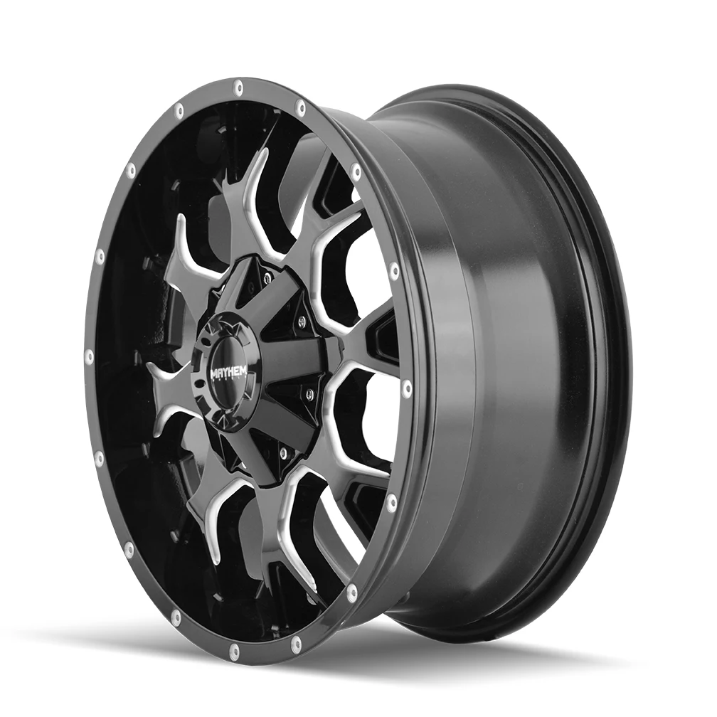 Warrior Gloss Black Milled Rims 17x7.5 5x108 ET40