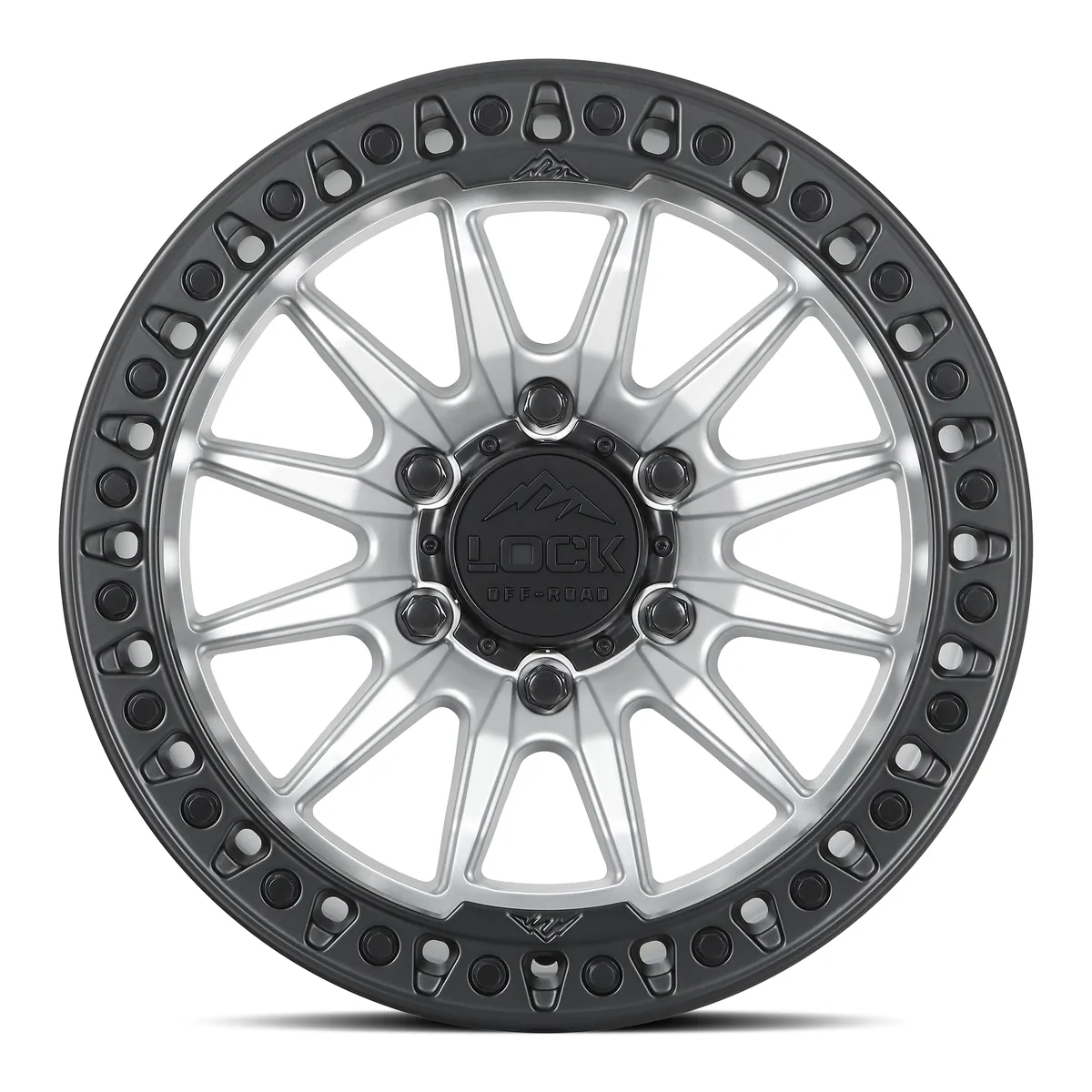 Lock Off-Road Trail Matte Silver With Matte Black Ring Wheel