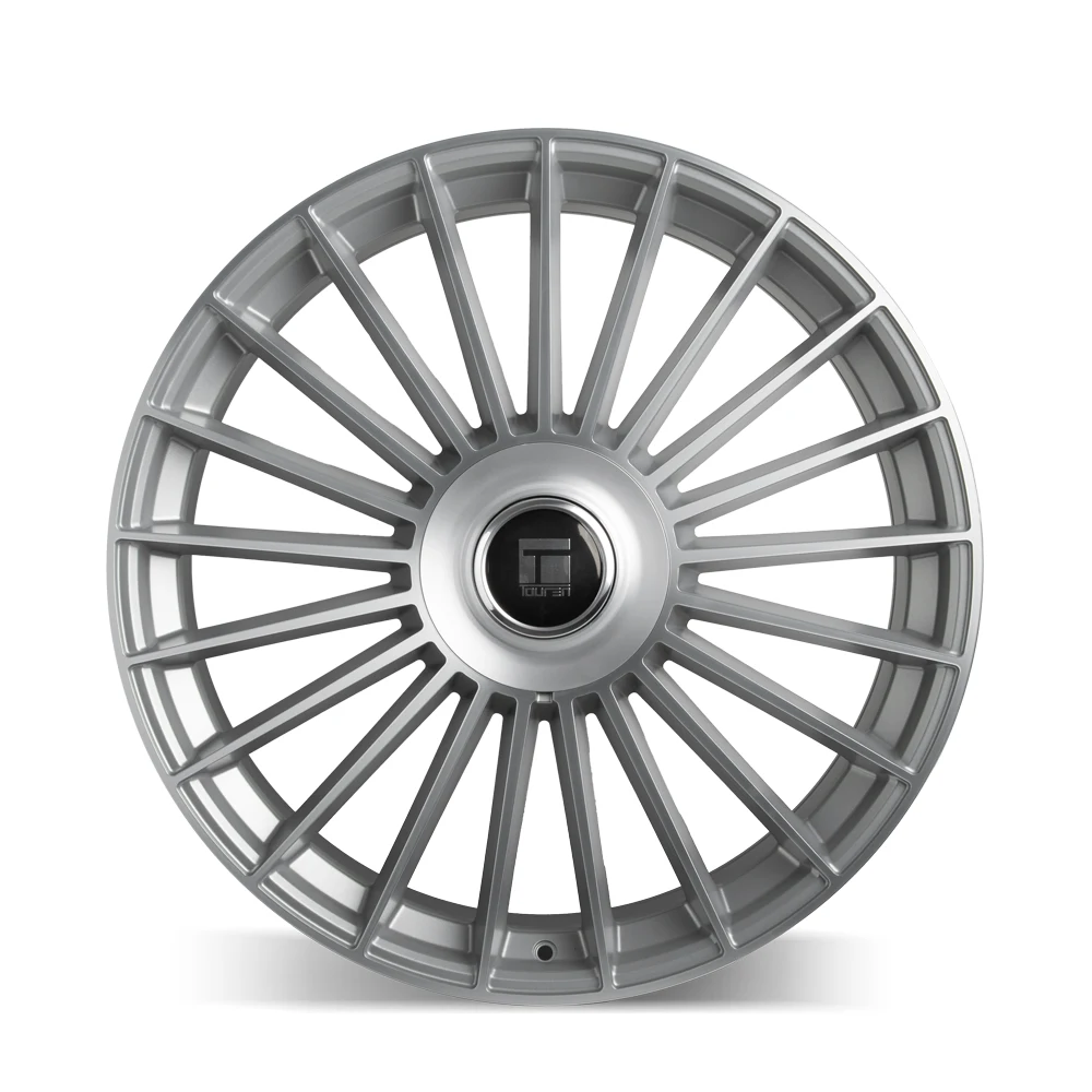 22 Inch Satin Silver Machined 5X112 Rims 3610-22909S35
