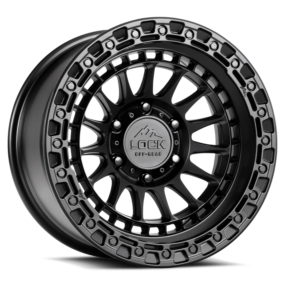 Mojave Matte Black With Matte Black Ring Rims for Ford F150, Ford Expedition, Ford Raptor