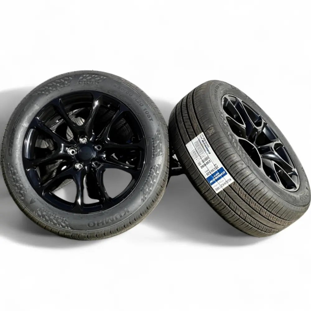 Replica + Kumho Replica 1135 Gloss Black 20x9.0 Wheels 5x127 Rims with Kumho Crugen HP71 255/50R20 Tires Wheel & Tire Package - View 2