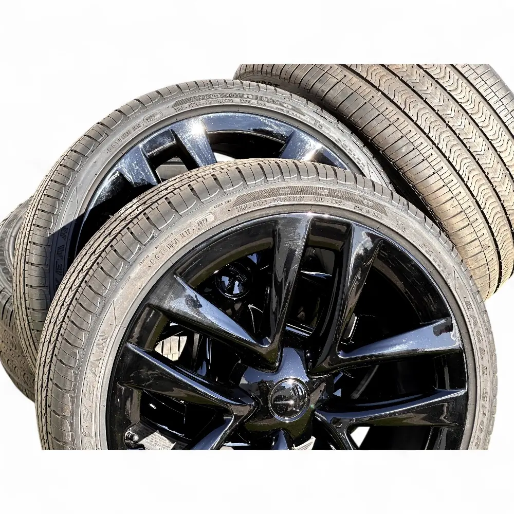 Tesla + Goodyear Tesla 10 Spoke Powder Coat Charcoal 21x9.5 Wheels 5x120 Rims with Goodyear Eagle Sport All-Season 265/35R21 Tires Wheel & Tire Package - View 4