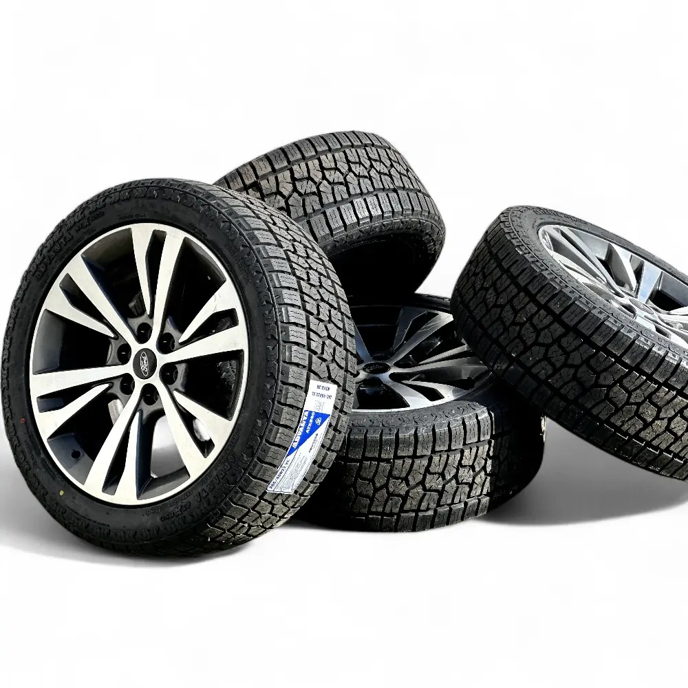 Ford + Advanta Ford 6 Double Spoke Dark Grey Machined 22x9.5 Wheels 6x135 Rims with Advanta ATX-850 285/45R22 Tires Wheel & Tire Package - View 4