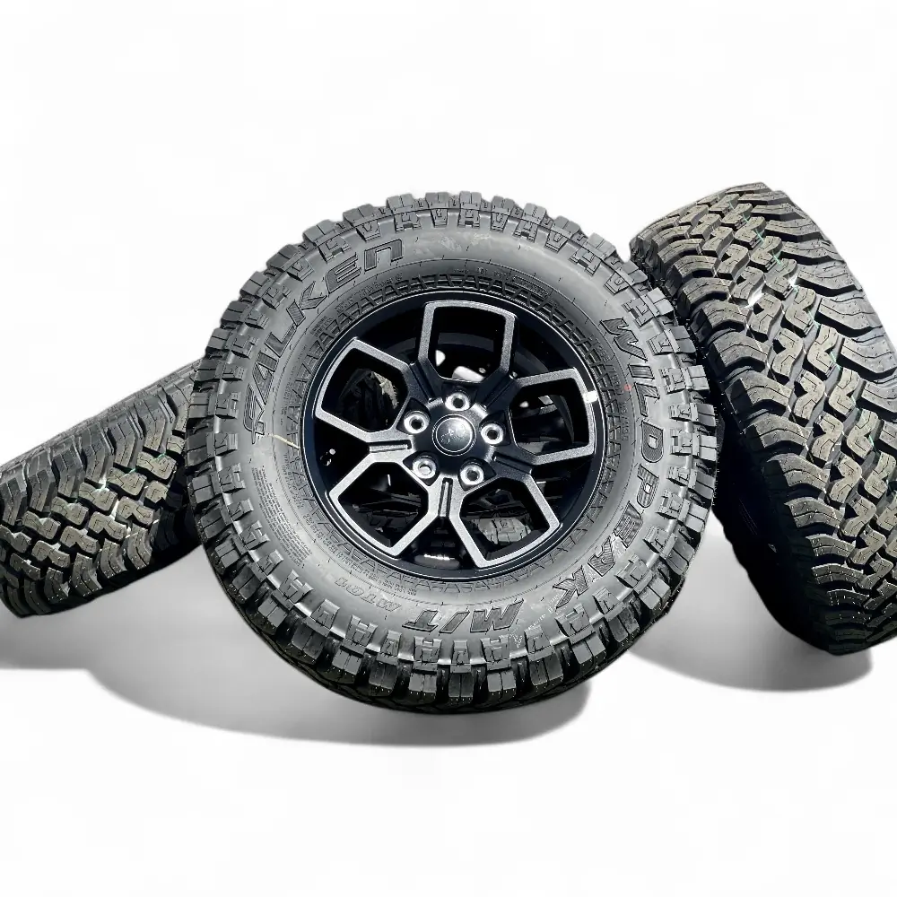 Jeep + Falken Jeep 5 Y-Spoke Powder Coat Black 17x7.5 Wheels 5x127 Rims with Falken Wildpeak M/T 285/70R17 Tires Wheel & Tire Package - View 5