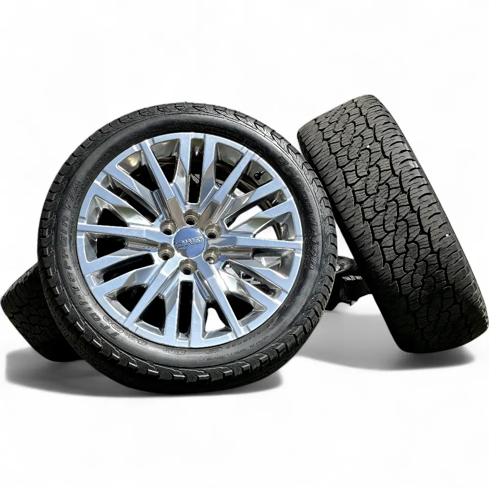 GMC + BFGoodrich GMC 18 Spoke Polished 22x9.0 Wheels 6x139.7 Rims with BFGoodrich Trail-Terrain T/A 285/45R22 Tires Wheel & Tire Package - View 3