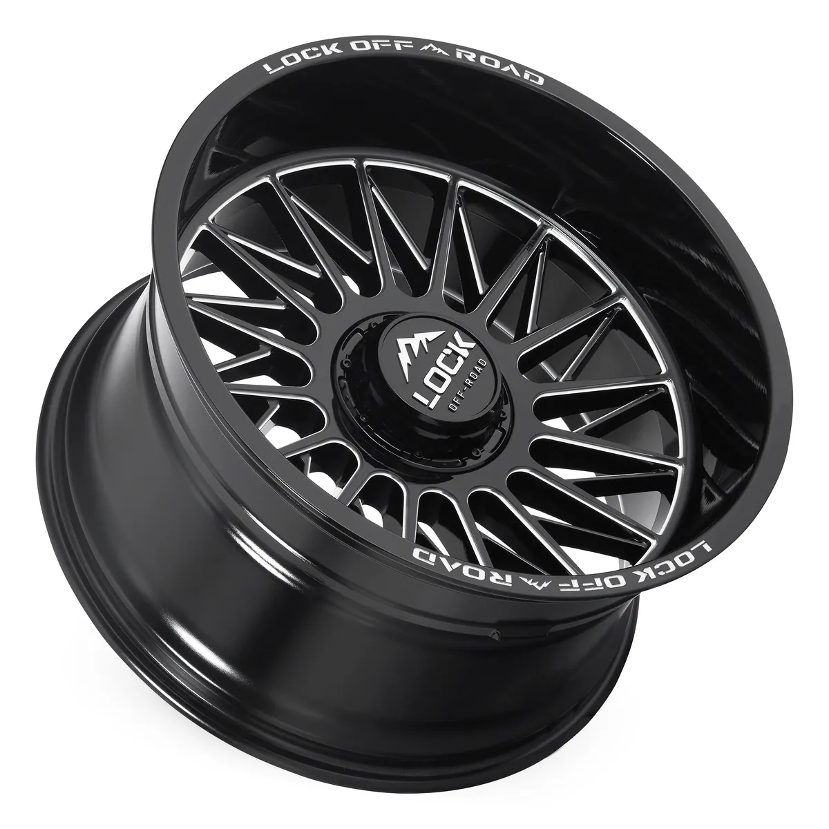 20 Inch Lock Extreme Gloss Black Milling 6X1356X1397 Rims ASSAULT-2136GBM