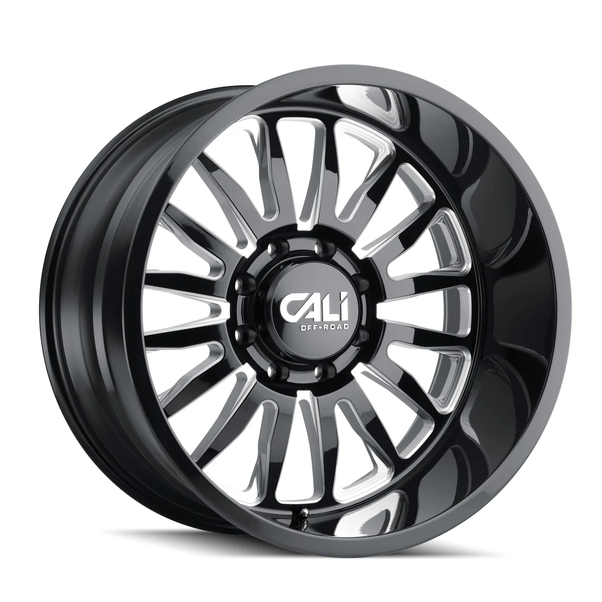 Cali Offroad Summit Gloss Black/Milled Spokes Wheel