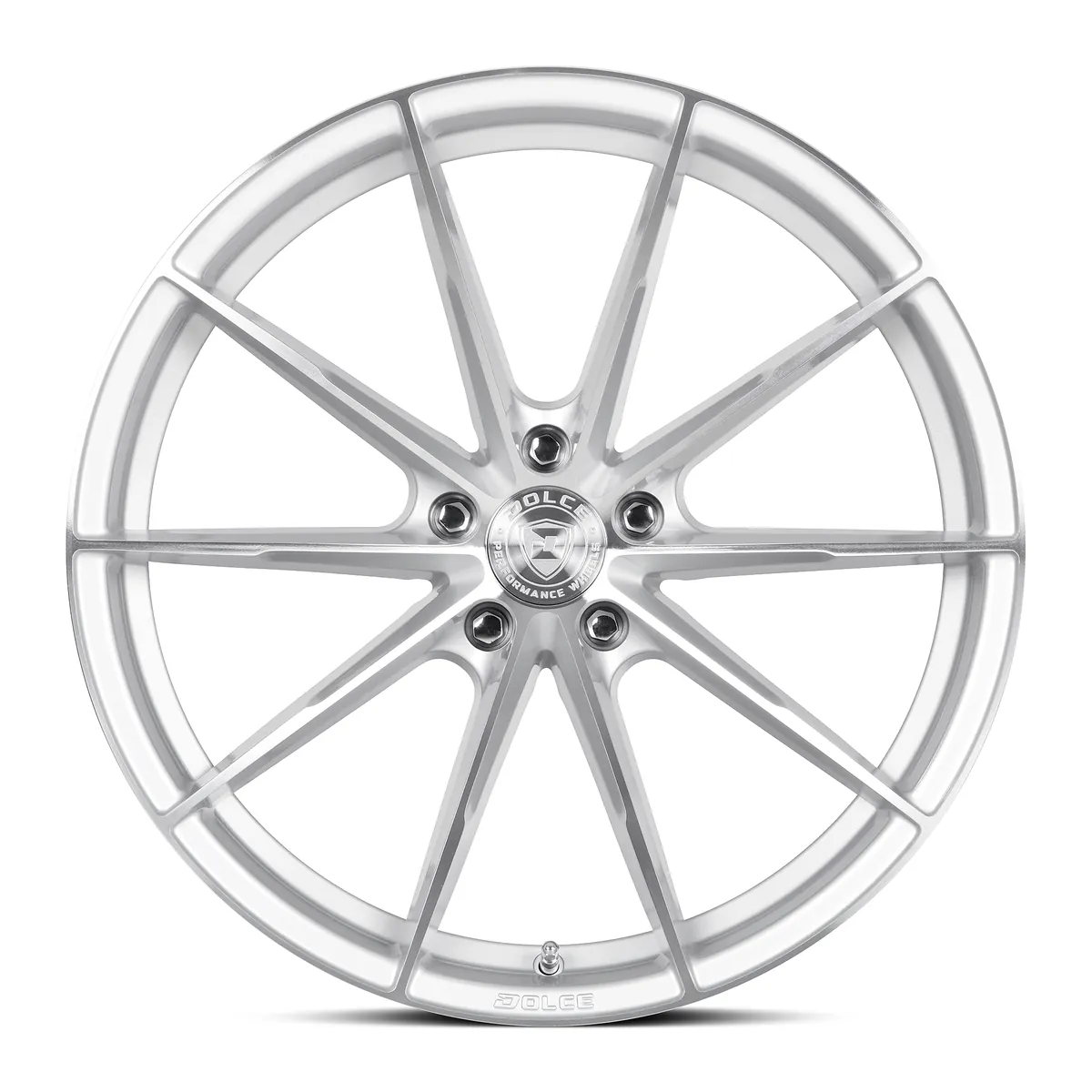 Dolce Veloce Gloss Silver Machined Face Wheel