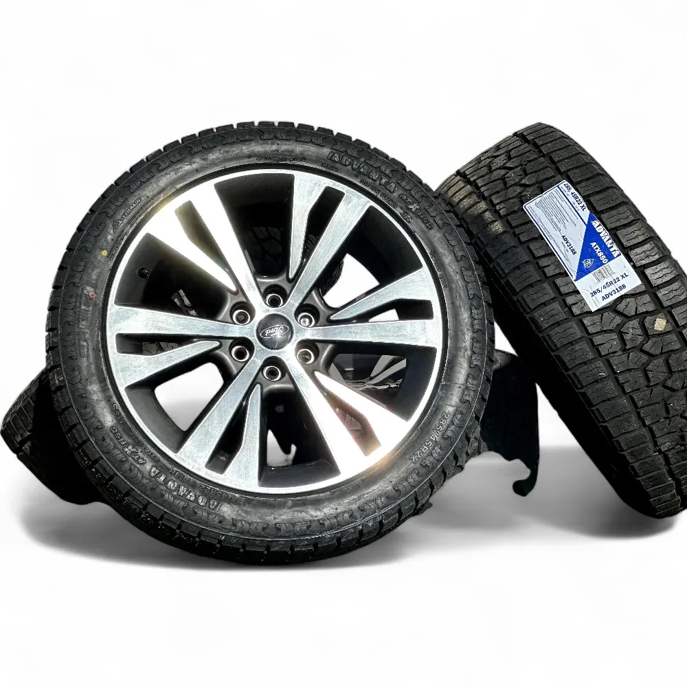 Ford + Advanta Ford 6 Double Spoke Dark Grey Machined 22x9.5 Wheels 6x135 Rims with Advanta ATX-850 285/45R22 Tires Wheel & Tire Package - View 2