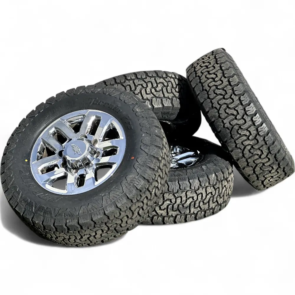 Chevrolet + AMP Chevrolet 10 Spoke 18.0x8.0 with AMP Terrain Pro A/T LT275/70R18 Tires Wheel & Tire Package - View 5