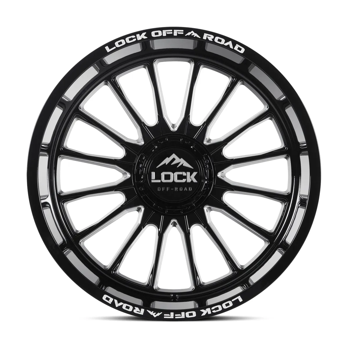 Lock Off-Road Striker Lock Extreme Gloss Black Milling Wheel