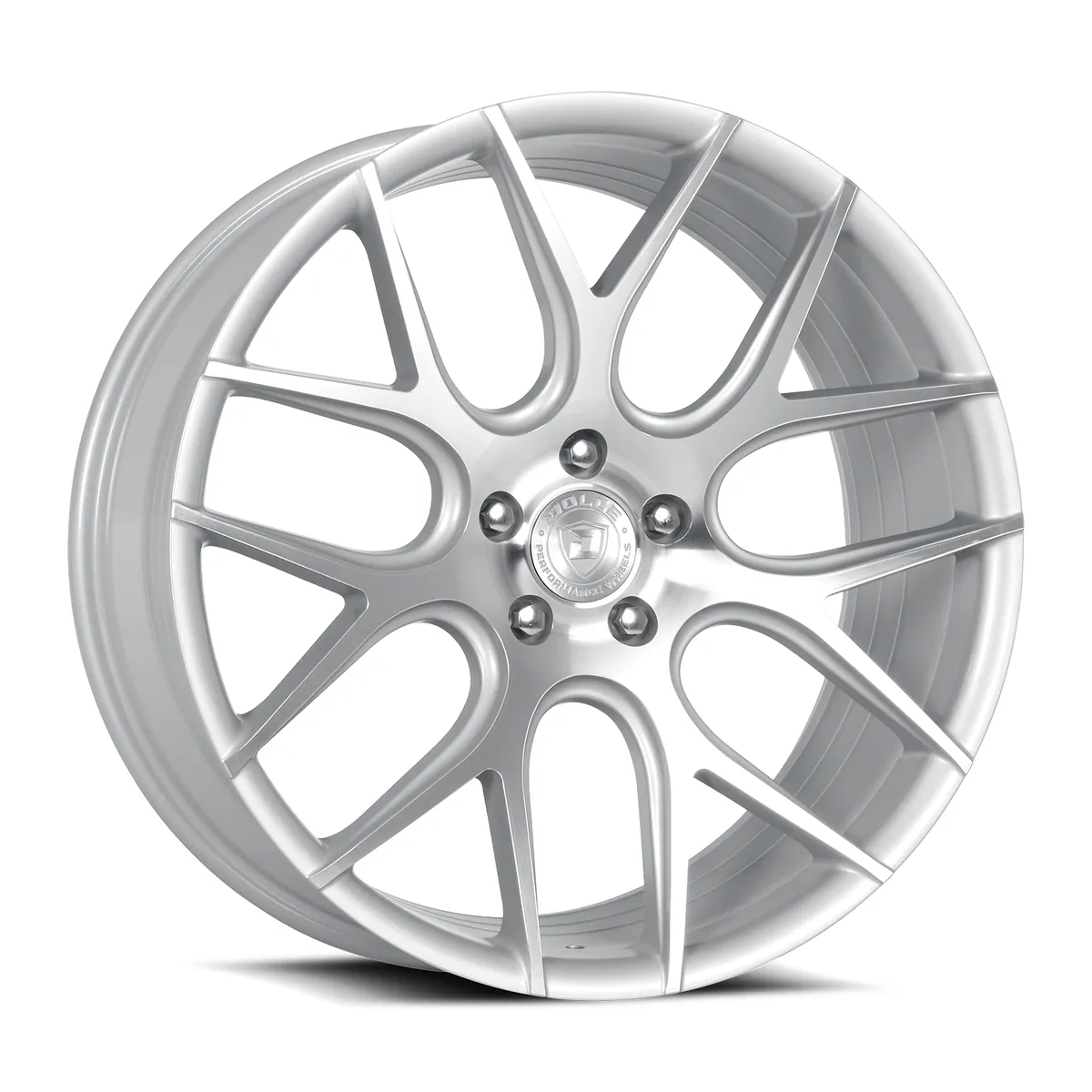 Monza Gloss Silver Machined Face Rims for Honda Civic, Honda Accord, Toyota Camry