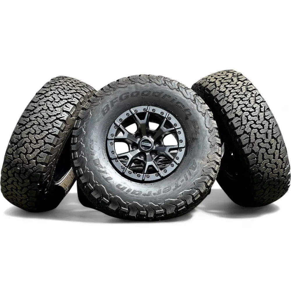 Ford + BFGoodrich Ford 6 Y-Spoke Powder Coat Charcoal 17x8.5 Wheels 6x135 Rims with BFGoodrich ALL-TERRAIN T/A KO2 37x12.50R17LT Tires Wheel & Tire Package - View 4