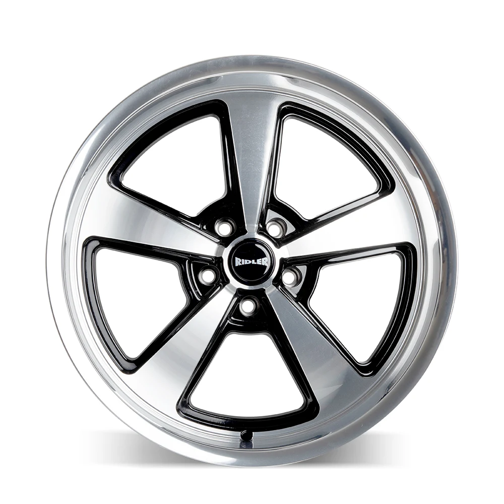 Ridler 652 Gloss Black With Diamond Cut Face & Lip 18 Inch Wheels