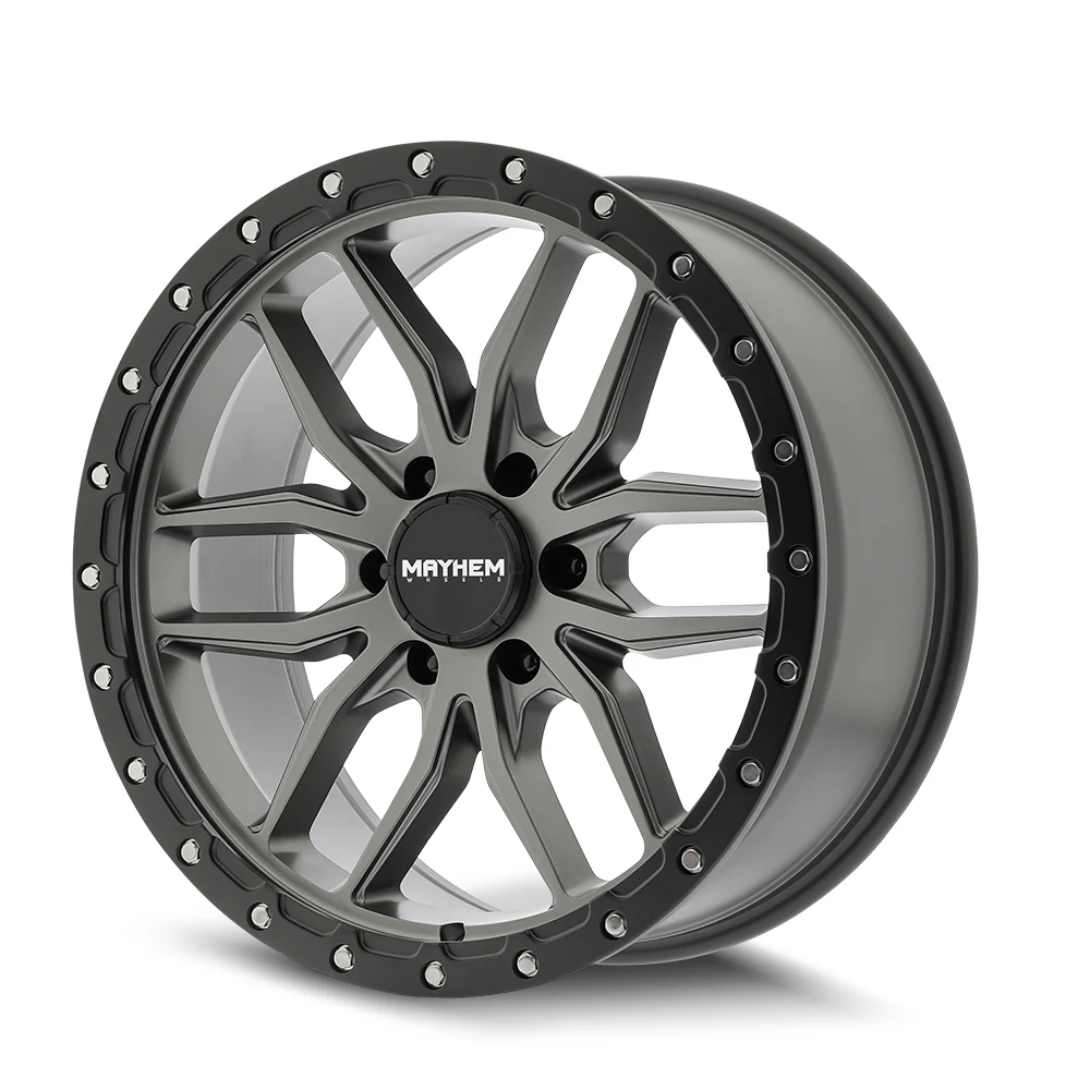 Mayhem Vector Matte Gunmetal Black Lip 17 Inch Wheels