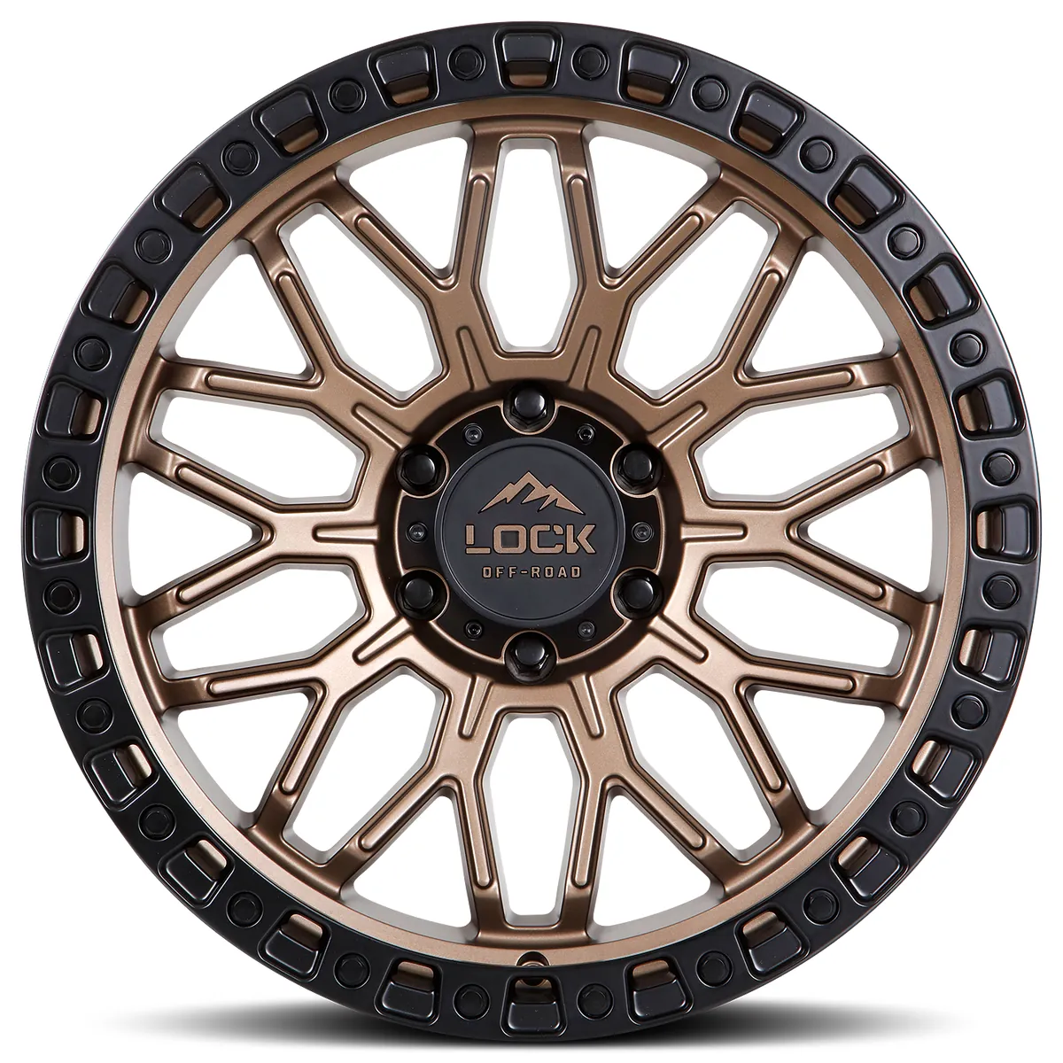 Lock Off-Road Combat Matte Bronze With Matte Black Ring Wheel