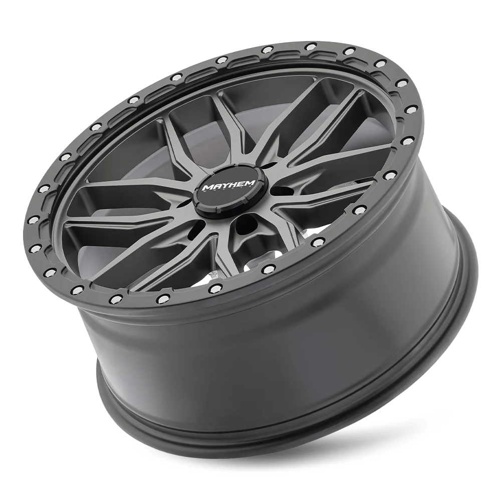 17 Inch Matte Gunmetal Black Lip 6 Lug Rims 8310-7983MGT