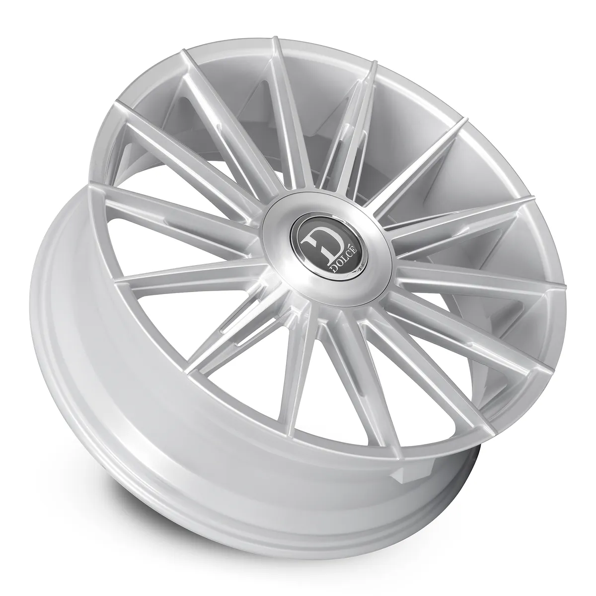 24 Inch Gloss Silver Brush Face Unknown Rims MIRELLI-241000GSBF