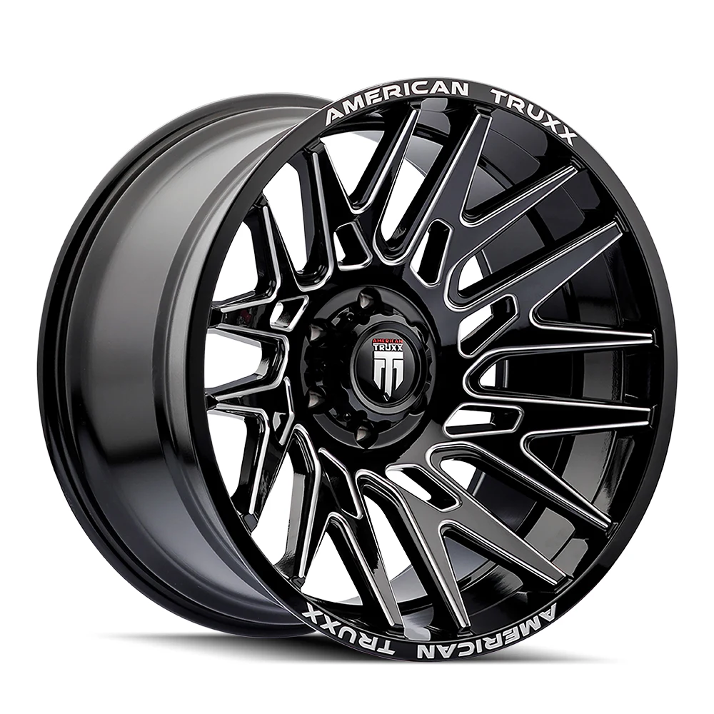 22x12 Evolution Gloss Black Milled Wheels 8x170 Bolt Pattern ET-44 22x12 Evolution Gloss Black Milled Wheels 8x170 Bolt Pattern ET-44
