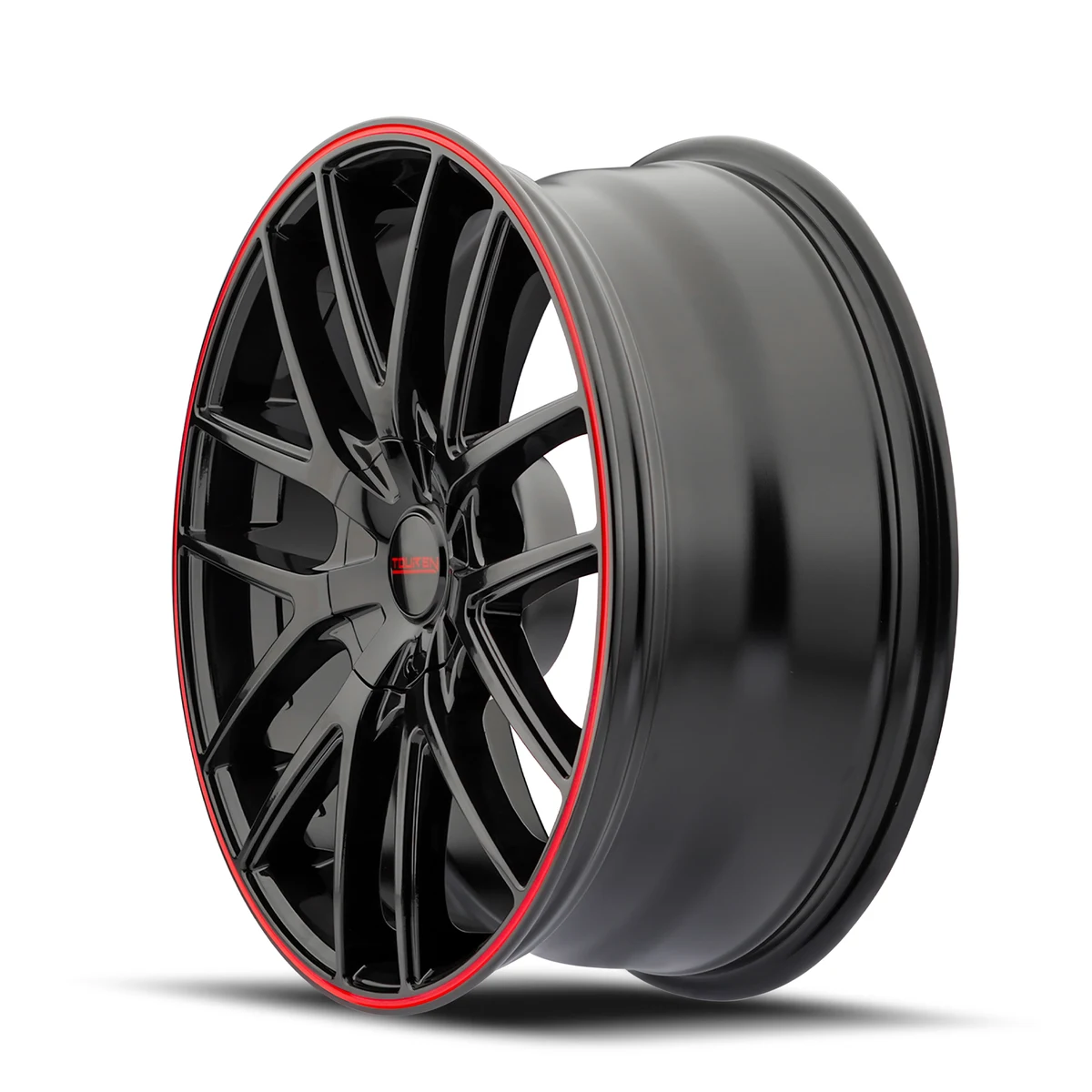 Touren Tr60 Gloss Black With Red Ring 18 Inch Wheels