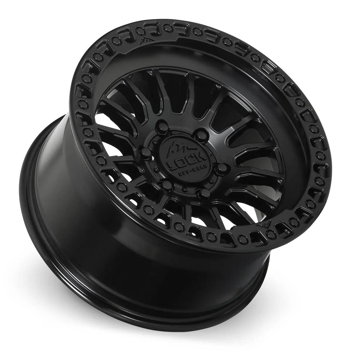 17 Inch Matte Black With Gloss Black Ring 6 Lug Rims GRIT-7969GB12N