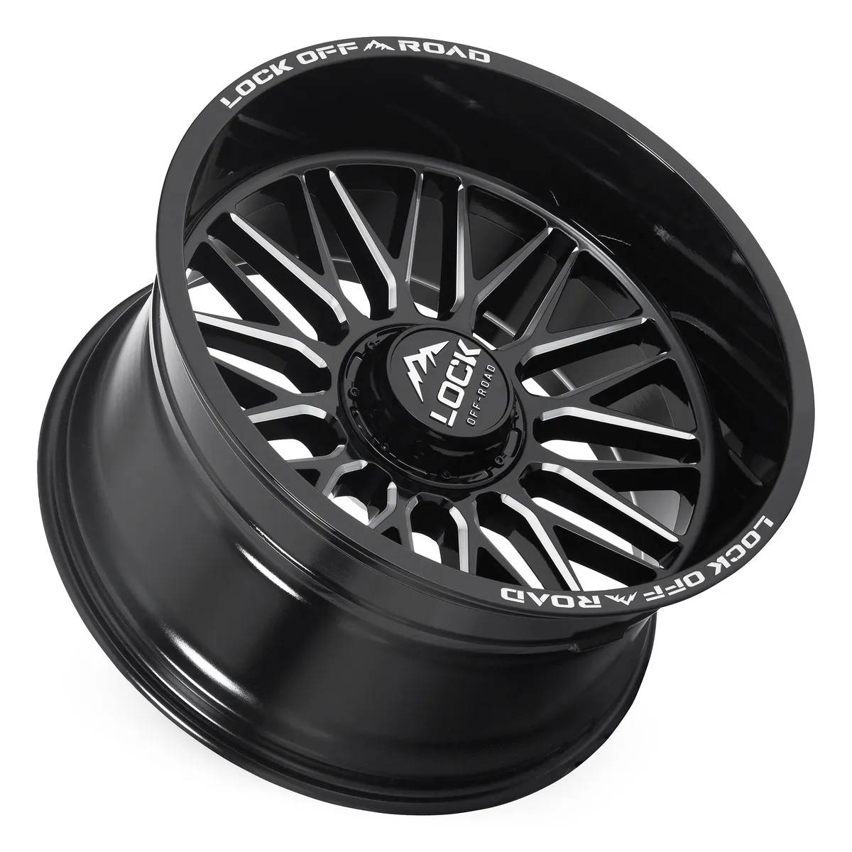 20 Inch Lock Extreme Gloss Black Milling 6X1356X1397 Rims APEX-2136GBM