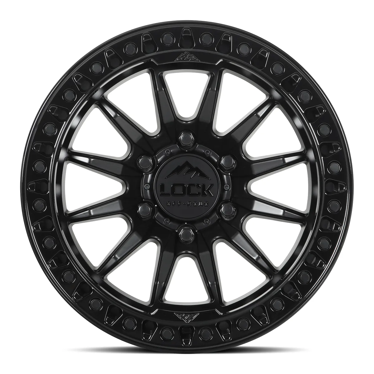 Lock Off-Road Trail Matte Black With Gloss Black Ring Wheel