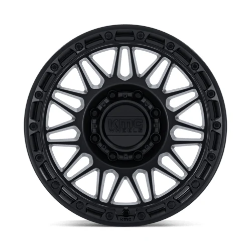18 Inch MATTE BLACK 8 Lug Chevy Rims KM555MX18908818