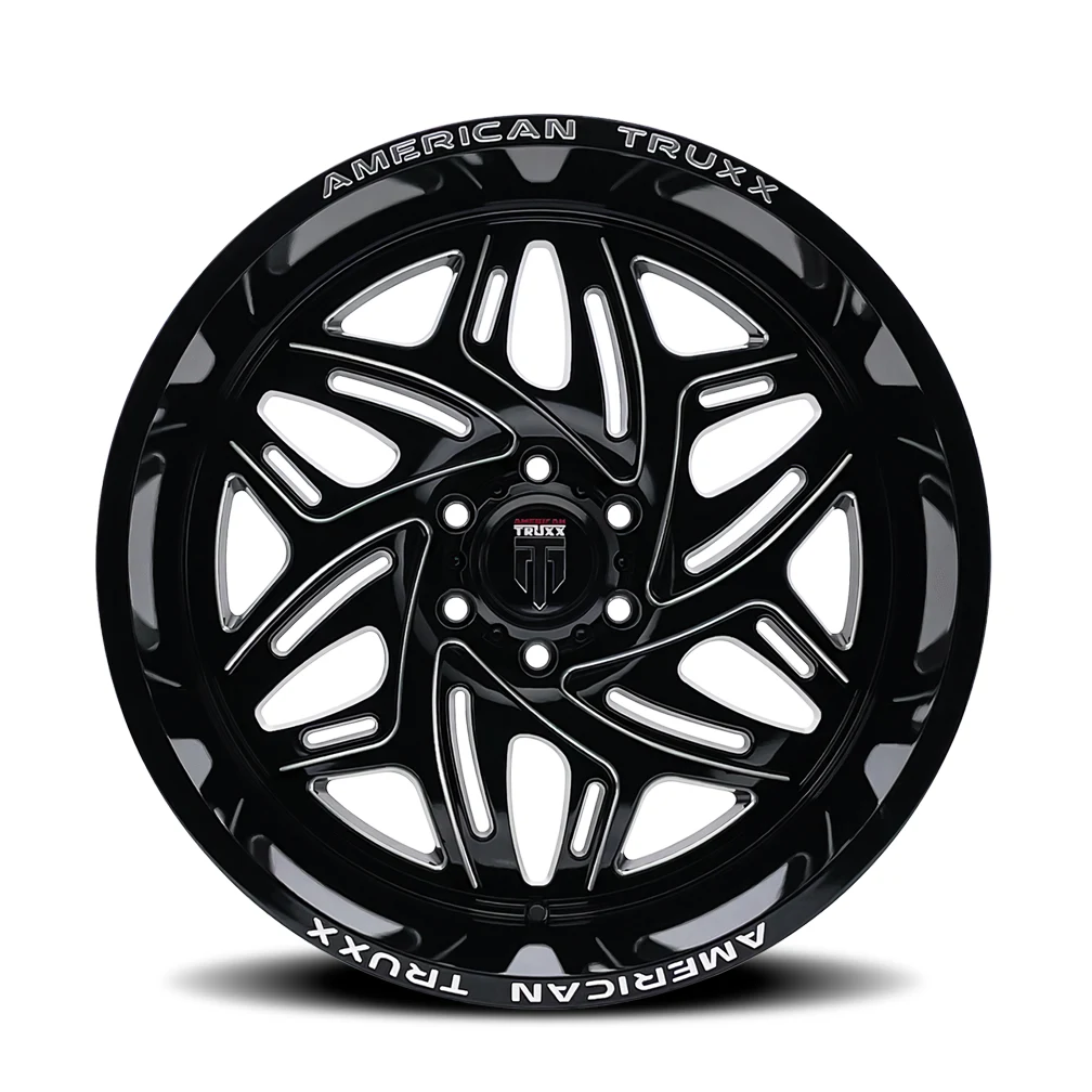 20 Inch Gloss Black Milled 5 Lug Jeep Rims AT1914-2173BM