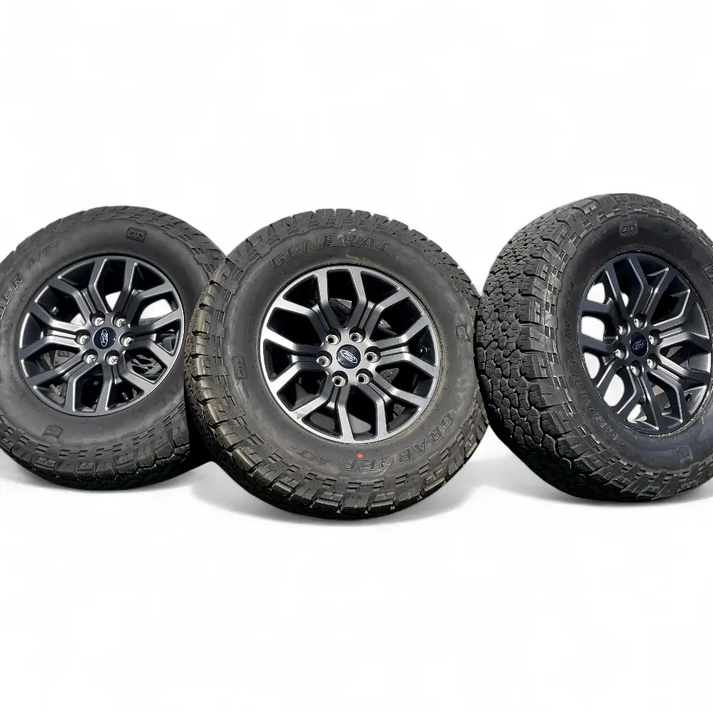 Ford + General Ford Tremor Charcoal Grey 18x7.5 Wheels 6x135 Rims with General Grabber A/TX 275/70R18 Tires Wheel & Tire Package - View 6