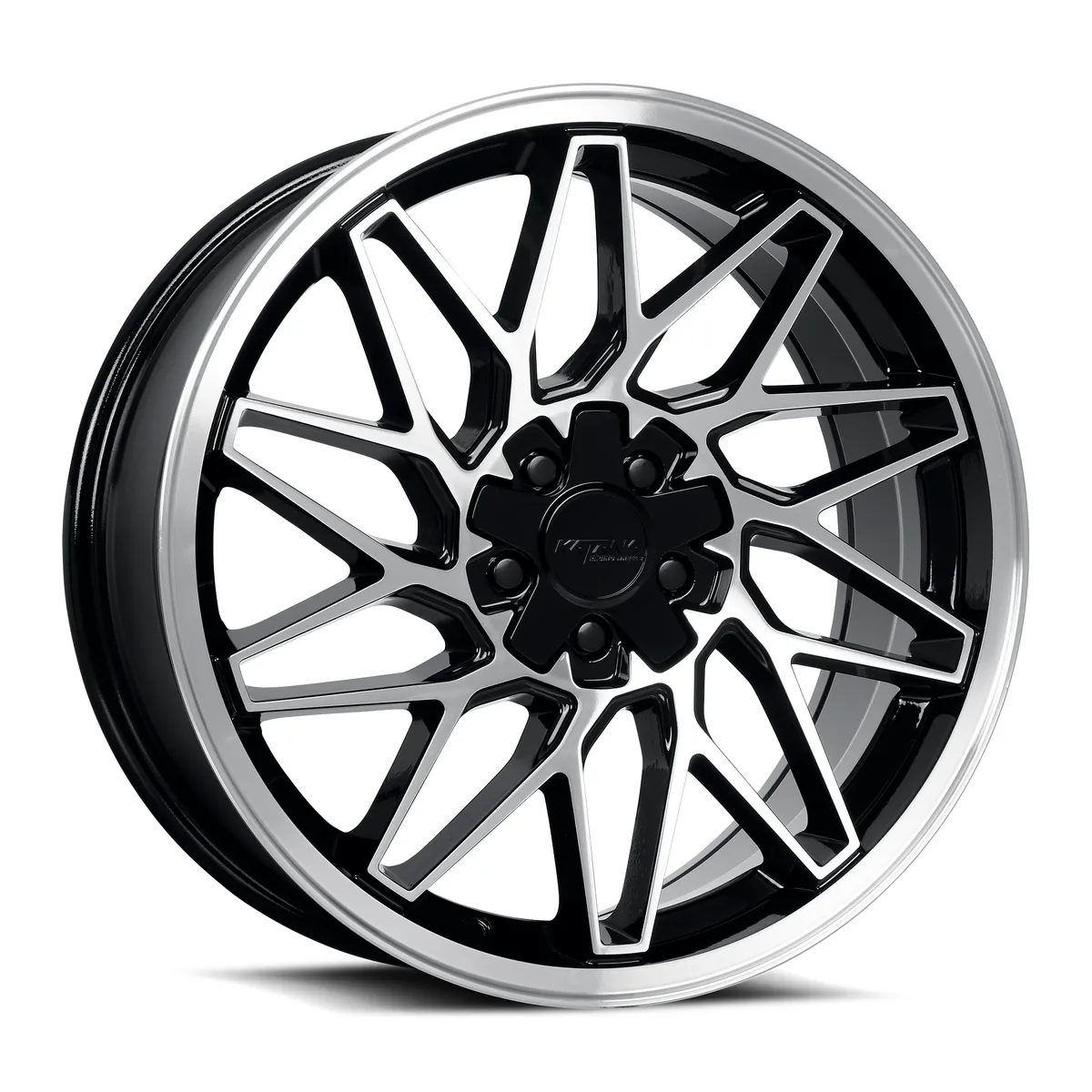 Kr09 Gloss Black Machined Face Rims 18x8 5X105/5X114.3 ET40