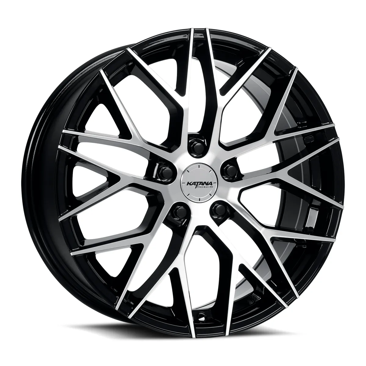 Kr01 Gloss Black Machined Face Rims for Honda Civic, Honda Accord, Toyota Camry