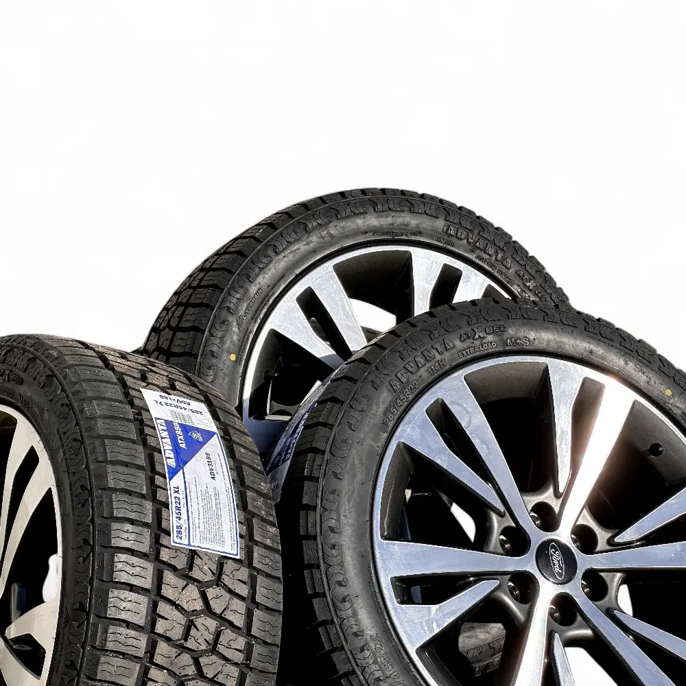 Ford + Advanta Ford 6 Double Spoke Dark Grey Machined 22x9.5 Wheels 6x135 Rims with Advanta ATX-850 285/45R22 Tires Wheel & Tire Package - View 3