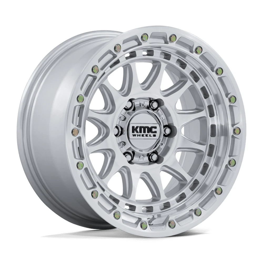 KMC KM556 CRUX GLOSS SILVER W/ MACHINED FACE 20 Inch Wheels