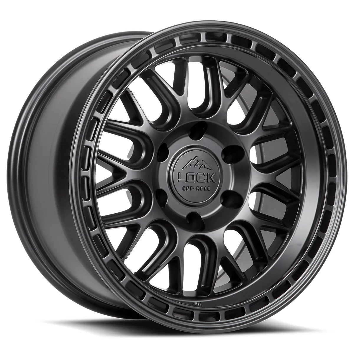 Onyx Matte Black With Matte Black Ring Rims for Toyota Tacoma, Toyota 4Runner, Chevy Silverado