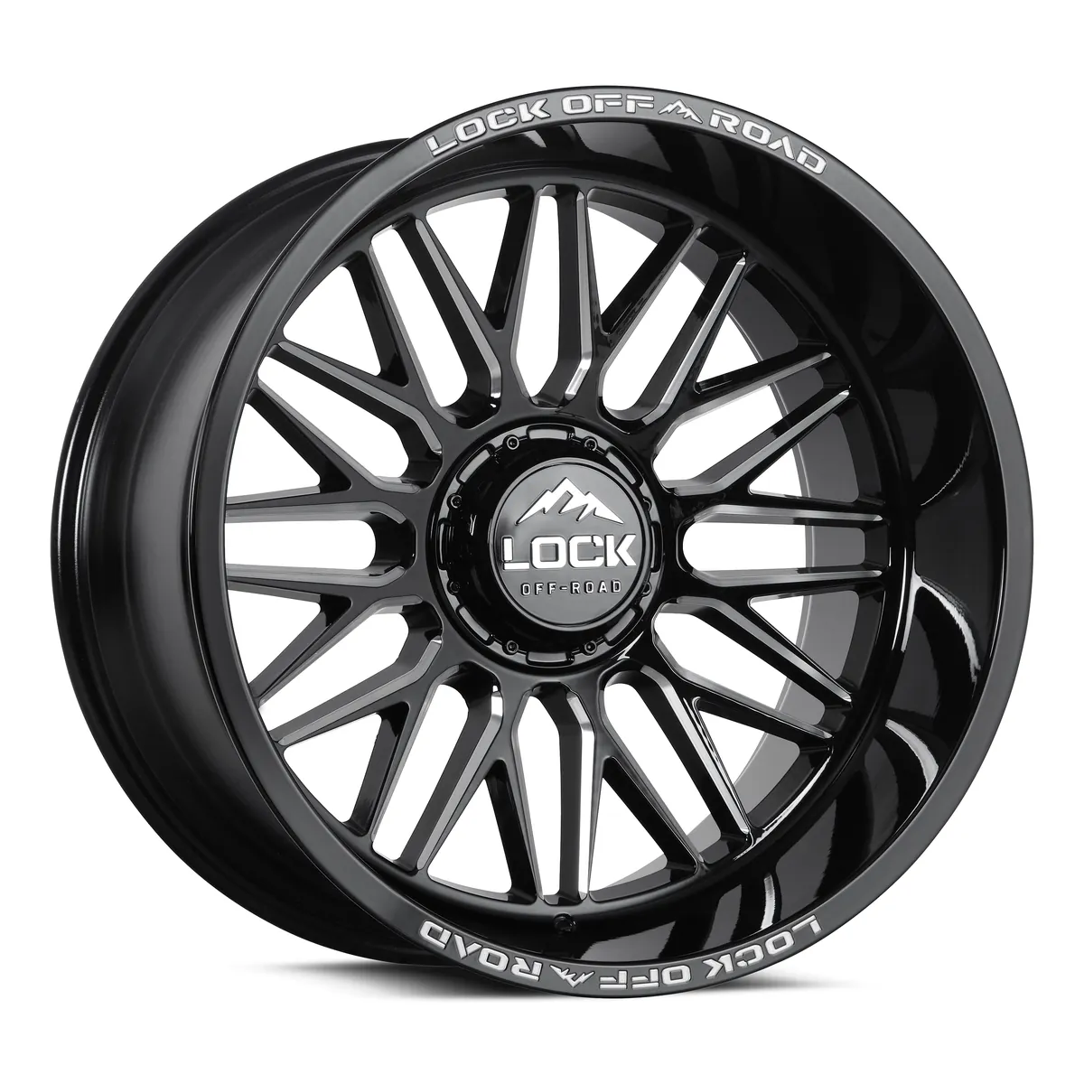 Apex Lock Extreme Gloss Black Milling Rims 20x10 6X135/6X139.7 ET-18